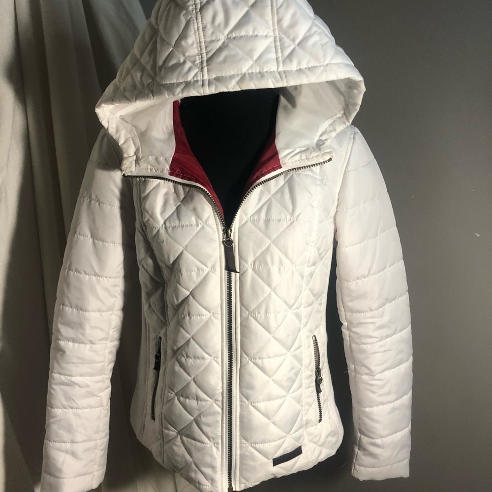 G.H Bass & Co. white puffer jacket size Large